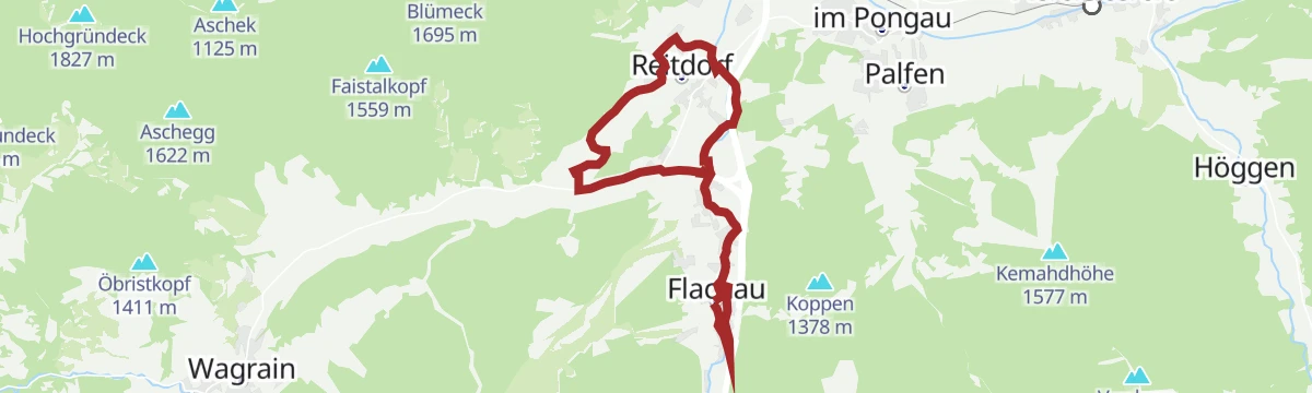 Route map: Familien- & Genussradtour durch Flachau